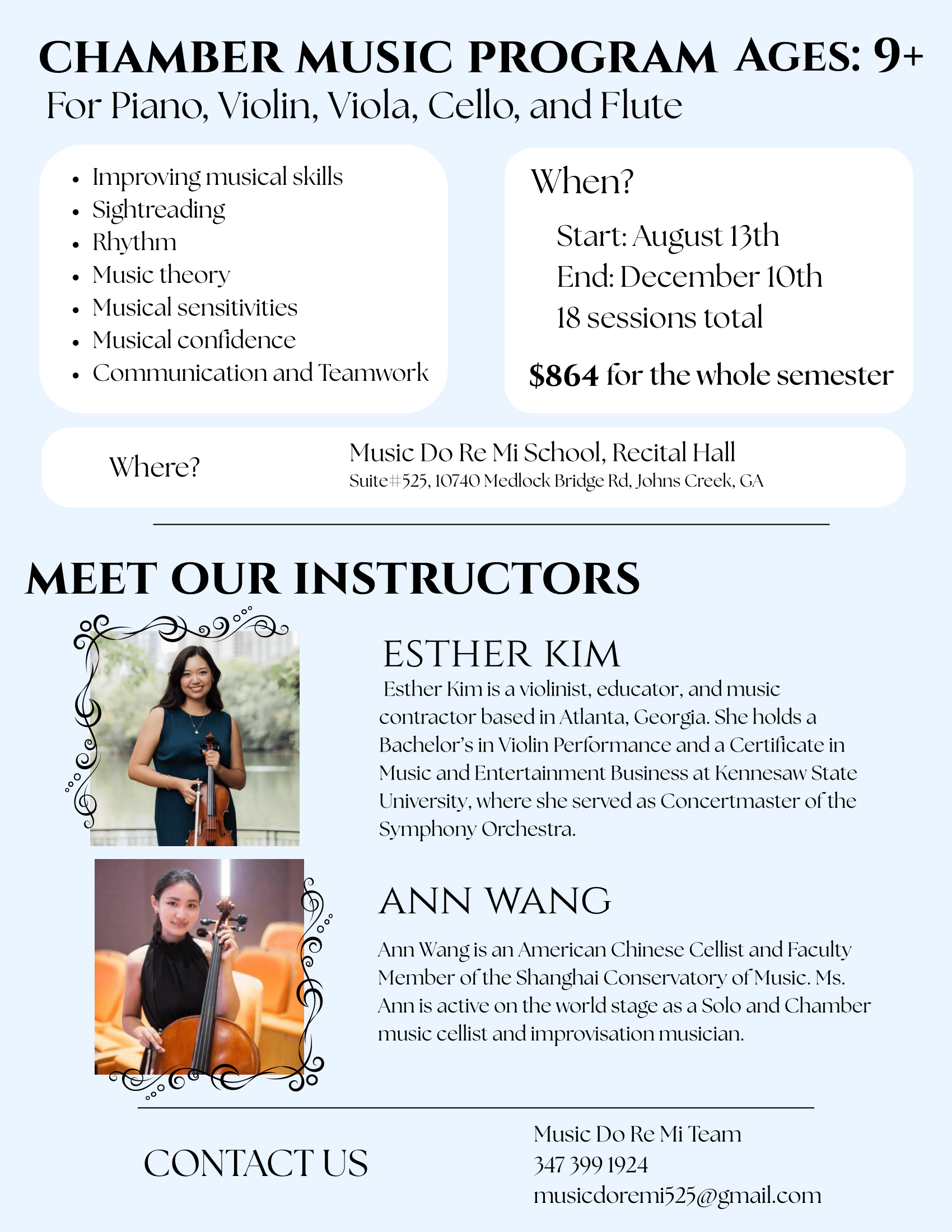 Chamber Music Program